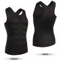 Wonderience Men Shapewear Slimming Body Shaper Compression Shirt Tank top with Zipper Underwear for Tummy Control