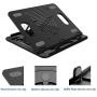 MeFee Laptop Stand Adjustable Laptop Computer Stand Multi-Angle Stand Phone Stand Portable Foldable Laptop Riser Notebook Holder Stand Compatible for 10 to 17” Laptops Black-1