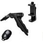 GearFend Pistol Grip Stabilizer, Tripod Table Stand with Universal Rotating Smartphone Tripod Mount & Wireless Remote Control for All iPhones, Samsung Phones, Most Mobile Phones Plus Microfiber Cloth