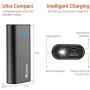 Jackery Portable Charger Bar Power Outdoors 6000mAh Pocket-Sized External Battery Pack Fast Charger Power Bank with Emergency LED Flashlight for iPhone, Samsung and Other Devices - Black
