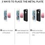 SENHAI 8 pcs Phone Car Mount Metal Plate with Adhesive for Magnetic Cradle-Less Mount, 4 Rectangular and 4 Round - Black, Silver, Gold, Rose Red