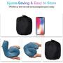Travel Pillow, Neck & Cervical Pillows Pure Memory Foam Head Support Super Soft for Sleeping Rest, Airplane Car Bus & Home with Machine Washable Cover, Reusable Bag & Large Side Cellphone Pocket -Blue Travel Pillow, Neck & Cervical Pillows Pure Memory Foam Head Support Super Soft for Sleeping Rest, Airplane Car Bus & Home with Machine Washable Cover, Reusable Bag & Large Side Cellphone Pocket -Blue