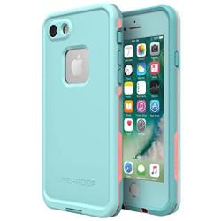Lifeproof FRē Series Waterproof Case for Iphone 8 & 7 - (NOT compatible with iPhone 8 & 7 Plus) - Retail Packaging - Wipeout (Blue Tint/Fusion Coral/Mandalay Bay)
