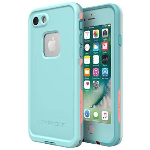 Lifeproof FRē Series Waterproof Case for Iphone 8 & 7 - (NOT compatible with iPhone 8 & 7 Plus) - Retail Packaging - Wipeout (Blue Tint/Fusion Coral/Mandalay Bay)