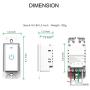 WiFi Light Switch Smart Switch 2 Gang Touch Wall Switch - Compatible with Alexa Google Assistant and IFTTT