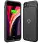 GIN FOXI Battery Case for iPhone SE2/8/7,Qi Wireless Charging Case 5000mAh for iPhone SE 2020 Rechargeable Extended Charger Case Cover Compatible with iPhone Audio Devices,iPhone SE 2020/8/7