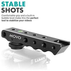 Movo Photo SVH6 Video Stabilizing Top Handle & Cold Shoe Extender for Canon EOS, Nikon, Olympus & Pentax DSLR Cameras