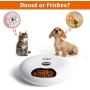 AIPET Automatic Pet Feeder for Dogs and Cats, 6 Meals Programmable Timer Dry and Wet Food Dispenser, Donuts Shape Your Pet Can Eat on Time by Dual Power Auto Feeder