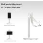 Phone Stand for Desk, Cell Phone Stand Adjustable Desk Phone Holder Tablet Holder Phone Dock(White)
