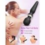 Rechargeable Personal Wand Massager, ATMOKO Upgraded Powerful Wand Massager with Memory 25 Modes 5 Speeds, Travel Pouch Included, Quiet Waterproof & Handheld for Neck Back Stress Relief, Black