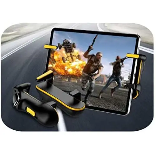 for Android Game Controller, PAD Trigger Controller Capacitance Fire Aim Button Gamepad Joystick for PAD Tablet Phone FPS Game Accessories-Yellow- for Android Game Controller, PAD Trigger Controller Capacitance Fire Aim Button Gamepad Joystick for PAD Tablet Phone FPS Game Accessories-Yellow-