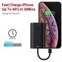 iWALK Portable Charger 9000mAh Ultra-Compact Power Bank with Built-in Cable, External Battery Pack Compatible with iPhone 11, 11 Pro, 11 Pro Max, XS, XR, X, 8, 8 Plus, 7, AirPods, iPad, iPod and More