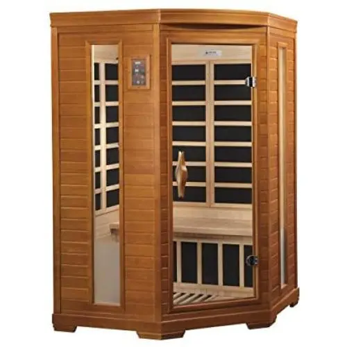 DYNAMIC SAUNAS AMZ-DYN-6225-02 Bilbao 2-Person Corner Far Infrared Sauna DYNAMIC SAUNAS AMZ-DYN-6225-02 Bilbao 2-Person Corner Far Infrared Sauna