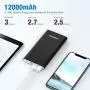 POWERADD Pilot 4GS 12000mAh Portable Charger with 8 Pin Input & Dual 3A Port External Battery Pack Compatible with iPhone, iPad, Samsung Galaxy and More - Black (8 Pin Cable Included) POWERADD Pilot 4GS 12000mAh Portable Charger with 8 Pin Input & Dual 3A Port External Battery Pack Compatible with iPhone, iPad, Samsung Galaxy and More - Black (8 Pin Cable Included)