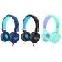 Nivava K9 Kids Headphones for Children Boys Girls Teens Wired 85dB Volume Limited Foldable Lightweight Stereo On Ear Headset for iPad Cellphones Computer MP3/4 Kindle Airplane School(Blue Mint Green)