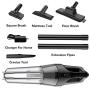 Handheld Vacuum Cleaner, Lightweight Portable Vacuum Cleaner with Powerful Cyclonic Suction, Rechargeable Li-ion with Stainless Steel Filter (Bagless) and 6 of Accessories
