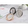 Cell Phone Finger Ring Holder, GREATQIQI Sparkle Diamond Phone Kickstand, 360° Rotation Metal Ring Grip Stand for Phones and Tablets (Rose Gold)