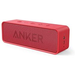 Anker Soundcore 24-Hour Playtime Bluetooth Speaker with 10W Limited Output, Stereo Sound, Rich Bass, 66 ft Bluetooth Range, Built-in Mic. Portable Wireless Speaker for iPhone, Samsung, and More - Red