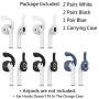 (5 Pack) G.P Ear Hooks and Covers Accessories Compatible with Apple AirPods 1 & AirPods 2 or EarPods Headphones/Earphones/Earbuds, New Version (2X White, 2X Black, 1x Blue)