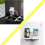 Wall Outlet Charging Shelf Power Perch Charging Station for Ipad Tablet,Cell Phone Stand Holder Wall Outlet Charging Tray