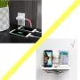Wall Outlet Charging Shelf Power Perch Charging Station for Ipad Tablet,Cell Phone Stand Holder Wall Outlet Charging Tray