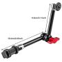 pangshi 11inch Adjustable Articulating Friction Magic Arm & Large Super Clamp Compatible with DSLR Camera Rig, LED Lights, Flash Light, LCD Monitor