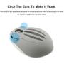 2.4GHz Wireless Mouse Cute Hamster Shape Less Noice Portable Mobile Optical 1200DPI USB Mice Cordless Mouse for PC Laptop Computer Notebook MacBook Kids Girl Gift (Gray)