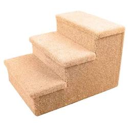 Penn-Plax 3-Step Carpeted Pet Stairs - Great for Cats & Dogs - Holds Up to 150 LBS