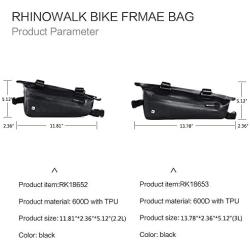 Rhinowalk Bike Bag Bike Frame Bag Waterproof Bike Triangle Bag Bicycle Pouch Under Tube Bag Professional Cycling Accessories