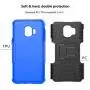 RioGree Phone Case for Samsung Galaxy J2 / Core / J2 Dash /J2 Pure Case, Heavy Duty Cell Phone Shockproof with Kickstand Cover Skin TPU, Blue RioGree Phone Case for Samsung Galaxy J2 / Core / J2 Dash /J2 Pure Case, Heavy Duty Cell Phone Shockproof with Kickstand Cover Skin TPU, Blue
