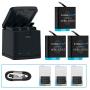 COOLSHOW Hero 8 Battery 1220mAh (3 Packs) and Triple Charger for GoPro HERO8 Black,GoPro HERO7 Black,GoPro HERO6 Black,GoPro HERO5 Black,GoPro HERO8/7/6/5,GoPro Hero(2018)