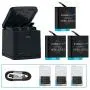 COOLSHOW Hero 8 Battery 1220mAh (3 Packs) and Triple Charger for GoPro HERO8 Black,GoPro HERO7 Black,GoPro HERO6 Black,GoPro HERO5 Black,GoPro HERO8/7/6/5,GoPro Hero(2018)
