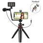 Cxy Portable Tripod Smartphone Video Rig with Phone/Camera Holder, Bluetooth Remote, LED Light and Mic for iPhone 7 8 X XS MAX 11 PRO Samsung Huawei