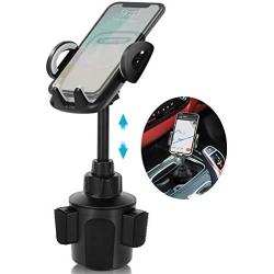 Cup Holder Phone Mount, Gobeigo Height Adjustable Metal Stand Car Phone Cradle Fits All Smartphones Compatible with iPhone 11 Pro/11 Pro Max/XR/XS/XS Max/X/8/7,Galaxy S10/S10 Plus Note 9/Note 10 Plus
