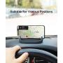 Solpuo Car Cell Phone Holder, Silicone Car Phone Mount for Various Dashboards, Anti-Slip Car Mount for iPhone, Samsung, Android Smartphones, and Other, Black
