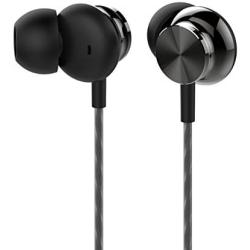 Betron BS10 Noise Isolating Earphones, in Ear Headphones with Microphone and Volume Control, Powerful Bass Sound Includes 3 Different Sized Pairs of Ergonomic Earbuds and Carry Bag, Black