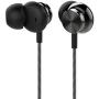 Betron BS10 Noise Isolating Earphones, in Ear Headphones with Microphone and Volume Control, Powerful Bass Sound Includes 3 Different Sized Pairs of Ergonomic Earbuds and Carry Bag, Black