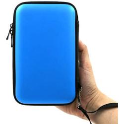 ADVcer 3DS Case, EVA Waterproof Hard Shield Protective Carrying Case with Detachable Hand Wrist Strap for Nintendo New 3DS XL, New 3DS, 3DS XL, 3DS, 3DS LL or 2DS XL or DSi, DS Lite (Blue)