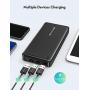 Portable Charger RAVPower 26800mAh Power Bank Battery Pack Total 5.5A Output External Battery 3 Ports Portable Phone Charger Compatible with iPhone 11 Pro Max SE iPad Samsung Galaxy S20 Note10 (Black)