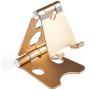 Mobile Phone Desktop Bracket Flat Universal Universal Lazy Support Bracket Clip Driving Metal Aluminum Alloy Portable Adjustable Lifting Live Simple Household Folding (Gold)