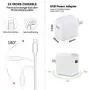 iPhone Charger iPad Charger,Baoota 2.4A 12W USB Wall Charger Foldable Portable Travel Plug and 2 Pack 8 Pin Charging Cable Compatible with iPhone,iPad