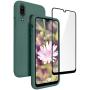 Vinve Samsung Galaxy A20 Case, Galaxy A30 Case, Liquid Silicone Slim Gel Rubber Full Body Protection Shockproof Cover Drop Protection Case for Galaxy A20 (Blackish Green)