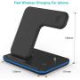 Wireless Charger 3 in 1 Wireless Charging Station for Apple Watch 5/4/3/2/1 & AirPods,Wireless Charging Station 15W Qi Fast Charger for Airpods Pro iPhone 11/11 Pro Max/XR/XS/X/8/8P