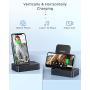 seenda Wireless Charger with 2 USB Ports, 26W 3-in-1 Multi-Device Wireless Charging Stand Station Built-in AC Adapter, for iPhone 11, 11 Pro, XS Max, XR, XS, X, 8 Plus, Galaxy S20, S10, Note10