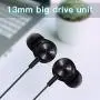 Bluedio Wired Earbud with Mic, in-Ear Headphones Wired with Extended 3.5mm Y-Type Audio Cable, Noise Cancelling Earphones for All 3.5mm Interface Device/Android and iOS Smartphones/PC Laptops Gaming