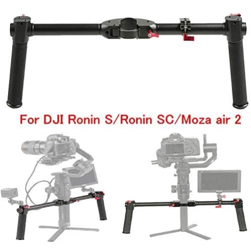 FOTOWELT Dual Handle Grip Handheld Handlebar Kit with 1/4 Screw Connector Compatible with DJI Ronin-S/Ronin SC/Moza Air 2 Handheld Gimbal Stabilizer