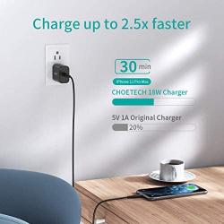 CHOETECH USB C Charger, 18W Power Delivery Type C Wall Charger USB-C Power Adapter Compatible iPhone SE, iPhone 11/11 Pro/11 Pro Max/X/XS/XS Max/XR,iPad Pro,Galaxy Note 10/Note 9,Google Pixel 3/3 XL