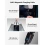 Magnetic Charger Phone Charging Cable USB Charger 360° & 180° Magnet Charging Cables Compatible with Micro Type C Iproduct (Black/3Pack/3.3FT/3.3FT/6.6FT)