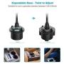 Car Cup Holder Phone Mount, Adjustable Gooseneck Cupholder Cell Phone Cradle with 360° Rotatable Holder for iPhone XR Xs XS Max X 8 7 7 Plus 6s/ Samsung Galaxy S10 S9 S8 S7/ Note 9 8, Huawei, GPS etc
