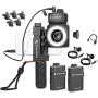 Movo SmartCine W2 - Wireless Smartphone Video Kit with Phone Rig, Dual Wireless Lavalier Microphone System, LED Light, Wide and Fisheye Lenses for iPhone/Android Phones - YouTube, TIK Tok Kit